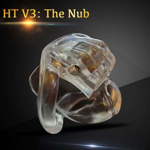 New CHASTE BIRD The Nub of HT V3 Male Chastity Device with 4 Rings Small Cage Bio-sourced Penis Rings Cock Belt Adult Sexy Toys