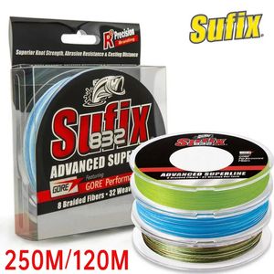 Lenza intrecciata Sufix 832 Lenza intrecciata - Lunghezza 120 m/250 m Diametro 0,1 mm-0,42 mm Misura 30-86 libbre PE Power linea multifilamento 231201