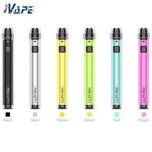 YOCAN LUX Series Cartridge Vaporizer Battery Lux/Lux Plus/Lux Max 400/650/900mAh 1.8V-4.2V 10s Preheat Type-C Charging 510 Thread