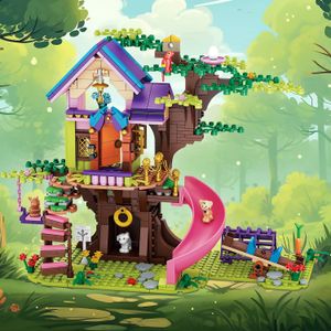 Julleksakstillförsel Toylinx Byggleksak för småbarn Forest Tree House Dream Castle Changeable Brick Model Education for Kids Christmas Halloween 231129