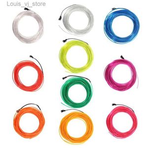 LED Neon Sign 20m DC 12V LED -strip Light Neon Light Glow El Wire Rope Tube Cable för Dance Party Auto Decoration Multicolor YQ231201