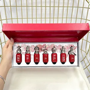 CL Fragrance Perfume For Lady 9ML * 7 Pz / set Red New Year Box Mini Parfum Travel Bond Set di profumi con odore di lunga durata di buona qualità 2023 Nuovo arrivo