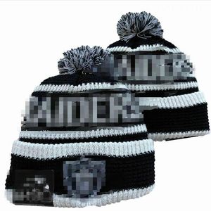 Oakland LAS VEGAS K''raider''beanies Bobble Chapéus Bonés de bola de beisebol 2023-24 Designer de moda Bucket Hat Chunky Knit Faux Pom Beanie