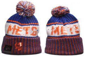 New York''Mets''Beanies Bobble Hats Baseball Ball Caps 2023-24 Fashion Designer Bucket Hat Chunky Knit Faux Pom Beanie Chapéu de Natal A1