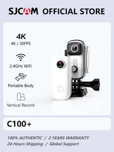 Câmeras de vídeo de ação esportiva SJCAM C100 Plus Câmera 4K 30M à prova d'água 2.4G WiFi Esporte ação cam EIS capacete de bicicleta motocicletas 231130