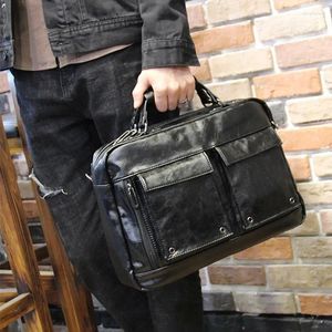 Valigette Borsa a tracolla da uomo in pelle PU Moda uomo Valigetta per laptop Borse a tracolla a tracolla Bolso Hombre Borse per computer Bolsa Masculina