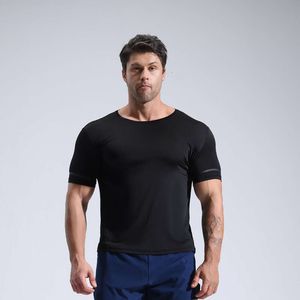 Lu Lu ausrichten Lemon Yoga Herren T-Shirt Kurzarm Shirt Jogger Laufen Fitness Sportbekleidung Elastisch Slim Fit Lässig Schweißabsorbierend Atmungsaktiv