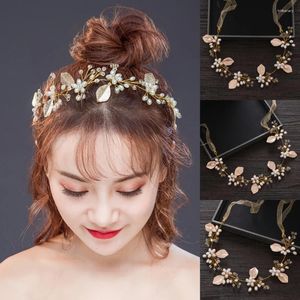 Fermagli per capelli Matrimonio Cristallo Perla Foglia di vite Fascia per capelli per le donne Sposa Strass Accessori da sposa Gioielli Tiara Regalo