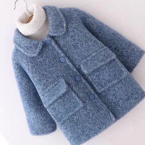 Piumino per ragazze Cappotto per bambini Giacca intima Plus Velluto Addensato Caldo Inverno Autunno Scuola Top in cotone Pile Abbigliamento per bambini 231201