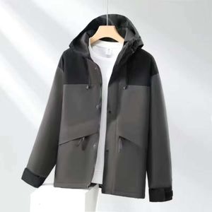 56 Giacca da uomo Stilista unisex Trench Tendenza retrò Snow Mountain Commemorativa Impermeabile antivento Felpa con cappuccio traspirante regolabile con cappuccio