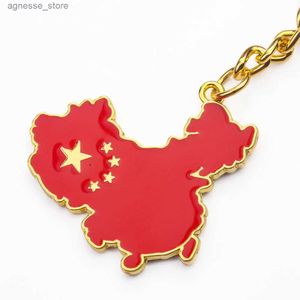 Keychains Lanyards China Map Pendant Love Heart Star Alloy Key Ring Key Chain Car Key Decoration Accessories Funny Gift Souvenir R231201