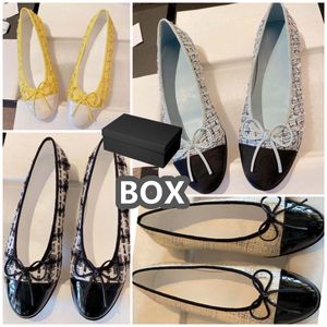 Balet Flats Buty Paris luksus designer buty czarne różowe buty marki 2C 2C pikowane skórzane balety buty okrągłe palce damskie formalne dressing butów niebieski