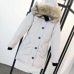 Piumino Parka da donna stile canadese oche di media lunghezza 2580 edizione invernale versione ispessita Ruaq