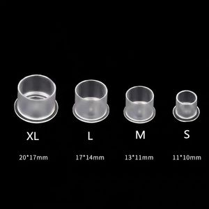 Tattoo Machine 5001000PCS Plastic Ink Cup Cap Pigment Clear Holder Container With Bottom For Needle Tip Grip Supply 231130