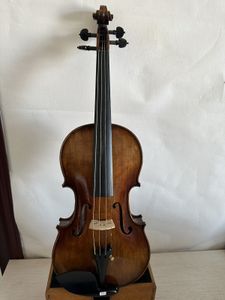 Master 4/4 violín Sólido fondo de arce flameado tapa de abeto tallada a mano K3072