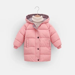 Para baixo casaco 210y crianças para baixo longo outerwear inverno algodão acolchoado roupas adolescentes meninos meninas engrossar quente parka casacos grandes crianças com capuz jaquetas 231201