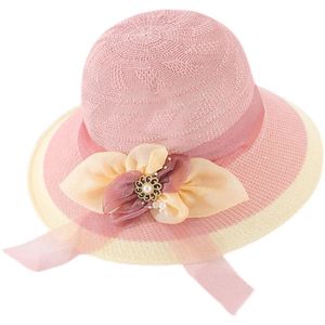 Шляпы с широкими полями, шляпы-ведра, солнцезащитный крем, женская рыбацкая шляпа, летняя складная соломенная шляпа с цветочным узором 231130