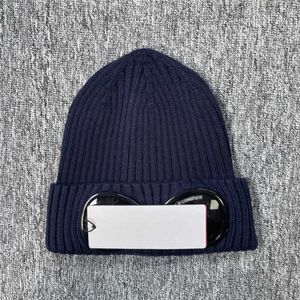 Cp chapéus 2 tampas de lente óculos óculos gorros homens chapéus de malha crânio empresa ao ar livre mulheres uniesex inverno gorro preto cinza gorros 2023 cx84