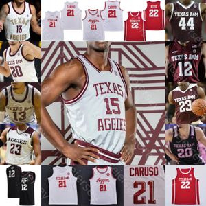 Texas A M Aggies Basketball Jersey NCAA College Khris Middleton Alex Caruso Quenton Jackson Coleman III Tyrece Radford Marcus Williams Andre