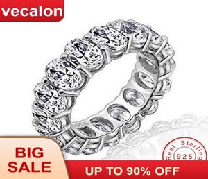 Vecalon Versprechen Eheringe Ring 925 Sterling Silber Oval Cut 5a Zirkon Cz Verlobungsringe Für Frauen Männer Fingerschmuck J1907048846234