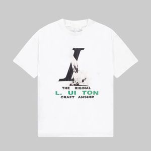 2023 SS Men's Plus Tees Polos Tシャツカスタム織りTNと靴染色生地は、快適で柔らかい食感を備えています。胸に刺繍された落書き文字、ゆるいS-5XL