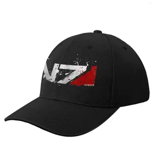 Ball Caps Mass Effect Distressed N7 Baseball Cap Drop Beach Hat Birthday For Man Women's