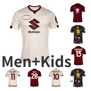 2023 2024 Torino Futebol Jerseys BELOTTI ZAZA IZZO Uniforme RICCI ZIMA T. SANABRIA LUKIC PELLEGRI SINGO SECK BASELLI NKOULOU I.FALQUE 23 24 Maillots de camisa de futebol top