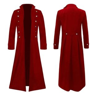 Casacos masculinos trajes medievais steampunk gótico preto longo jaqueta casaco cosplay pirata halloween outfit masculino trenchcoat 231127