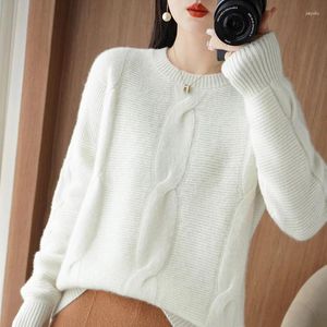 女性のセーター冬のゆるい肥厚女性ヤギのカシミアニットジャンパーオンオンセックソフトウォームプルオーバー女性服wl01