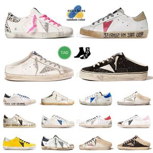 Goldens Sneakers Men Buty Buty designerskie buty Gooseics Forme doold brudne czarne zielone zielone zielone różowe czarno-blask zjeżdżalnia luksusowe masynki męskie mokasyny