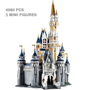 Julleksakstillbehör 4080 PCS Princess Castle Modular Building Blocks Bricks Kids Toy Compatible 71040 16008 Julfödelsedagspresenter 231130