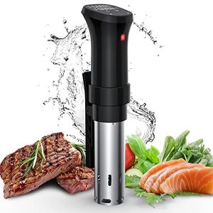 1 unidade Sous Vide Máquina de fogão precisa 1100W Circulador de panelas de imersão a quente, temperatura precisa, temporizador digital, aço inoxidável ultra silencioso, aquecedor de cozinha