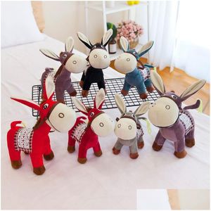 Stuffed Plush Animals Anime Toy Cute Donkey Doll Childrens Playmate Home Decoration Boys Girls Birthday Day Christmas 2 Style Drop Del Dhwah