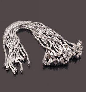 925 silver 10pcslot Snake Chain Safety Clasp European Fine Bracelet Fit DIY Charm Bracelets Bangles Jewelry For WomenMen Gift6833602