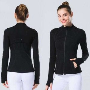 LL Yoga Jacket Women's Define Workout Sport Coat Fitness Sports Quick Dry Activewear Top Solid Zip Up Sweatshirt Sportwear Hot Sell Lu-067