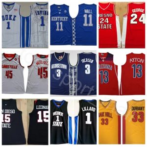 Men College Basketball Jersey All Teams Kyrie George Durant Irving Wall Simmons Lillard Mitchell Allen Leonard Iverson Ayton Embiid Link