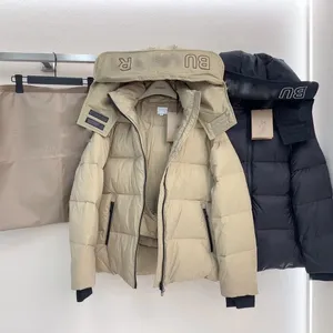 Herren-Daunenmantel, Designer, abnehmbare Ärmel, verdickte Winter-Daunenjacke, warme Parkas mit Kapuze, Oberbekleidung, Weste, Tasche, Puffer, britisch, 23BU