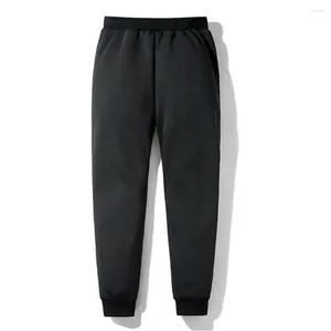 Мужские брюки со средней посадкой, эластичные карманы на талии, усадочные манжеты, утолщенные мужские спортивные штаны, осень-зима, беговые брюки на флисовой подкладке с завязками