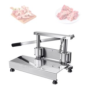 Cut pork chop bone trotters stainless steel meat slicer lever principle track structure large Bone Sawing Machine