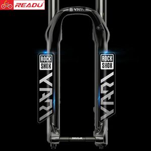 Conjuntos de grupos de bicicleta Readu Rockshox YARI Mountain Bike Front Fork Decals Bicycle Front Fork Adesivos Acessórios de bicicleta 231130