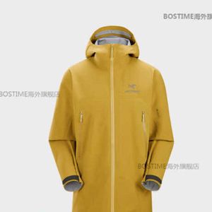 Designer Arcterys Giacche Cappotti Arc da uomo autentici Cappotto Beta Long Gore-tex impermeabile da uomo Daze/giallo confuso