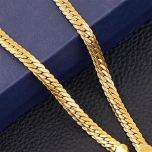 Cadena Oro 18K Amarillo Chapado Collar Para Hombre Y Mujer de Elabon Cubano 20 228C