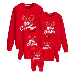 Passende Familienoutfits Weihnachtspyjamas Familie Mutter und Tochter passende Kleidung Baumwollpullover Frohe Weihnachten Aufdruck Passende Weihnachtsoutfits für die Familie 231130