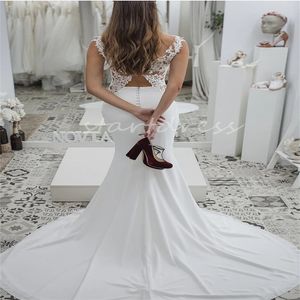 Plus Size Meerjungfrau Hochzeitskleid 2024 Sexy Rückenfrei Hispanic Church Country Garden Brautkleider Elegant Vestidos De Novia Spitze Robe De Mariee Casamento