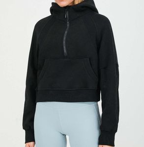 LL-821 hoodies exercício de fitness wear das mulheres yoga outfit roupas esportivas exteriores jaquetas curtas ao ar livre vestuário casual adulto correndo capuz