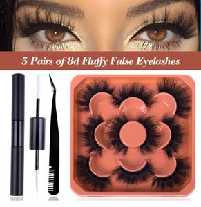 Thick Curly Mink Fake Eyelashes Messy Crisscross Handmade Reusable Multilayer 3D False Lashes Fluffy full Strip Eyelash Extensions Beauty Supply