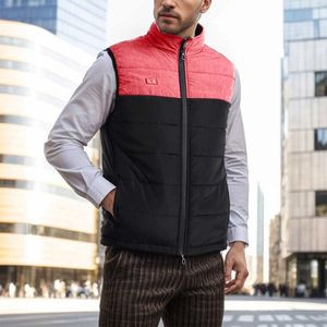 Coletes masculinos Mens outono e inverno duplo controle 4 terno de aquecimento termostático colete elétrico jaqueta undershirt casaco de tarefa