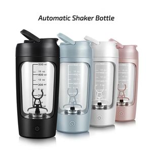 Garrafas de água USB Electric Protein Shaker Bottle Portátil 1200mAh Recarregável Blender Cup Multiuso 650ml Copos de mistura para treino de fitness 231201