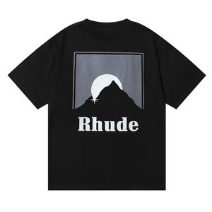 Rhude Luxury Brand Rhude Shirt Men T Shirts Designer Men Shirt Men Shorts Print White Black S M L XL Street Cotton Fashion Youth Mens Tshirts Tshirt41L3