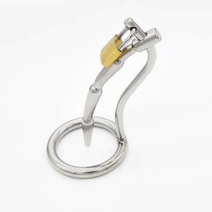 New Chaste Bird Stainless Steel Male Chastity Device with Urinary Plug Cock Cage Virginity Lock Penis Ring Penis Lock Cock Ring A110